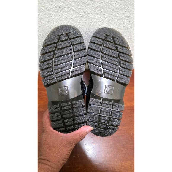 NWOT Dr. Martens Woodard Grizzle Unisex Black Chunky Leather Boots Size M8/W9 - Picture 7 of 8